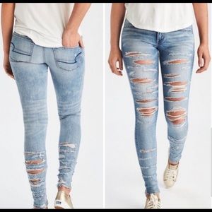 Super distressed American Eagle jeggings